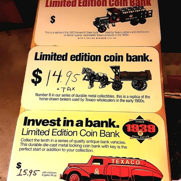 Texaco Horse Drawn Fuel Tanker Advertising Sign Display Lot 12 items - Picture 5 of 10